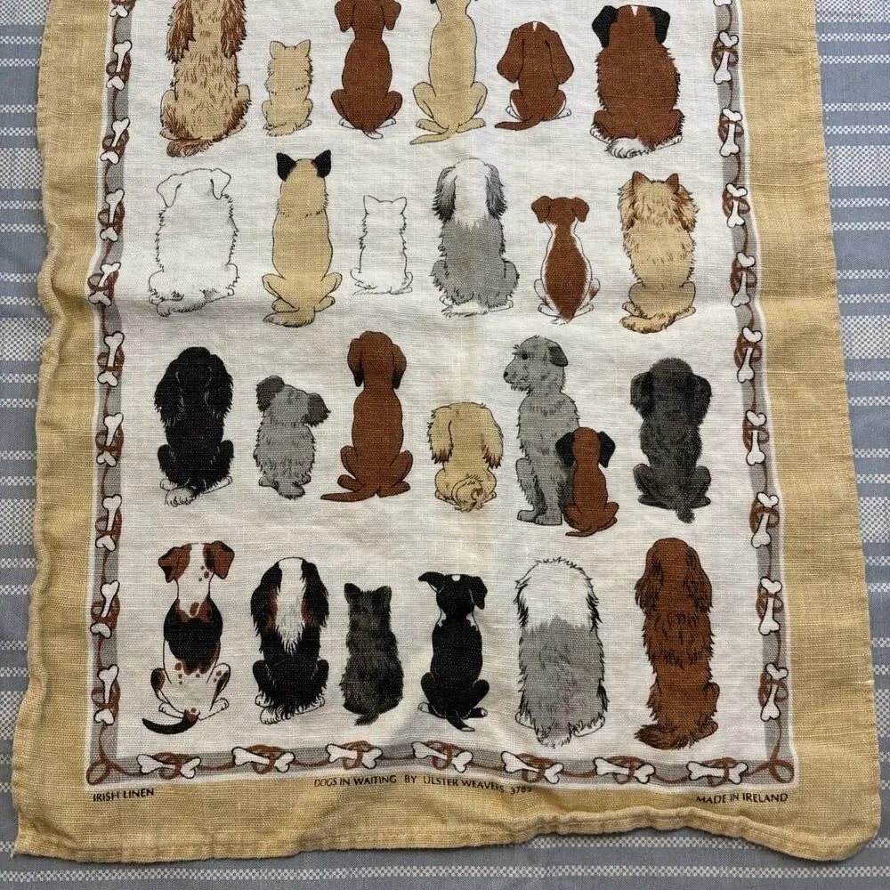 Ulster Weavers Kitchen Tea Towel Irish Linen Dogs In Waiting Made In Ireland